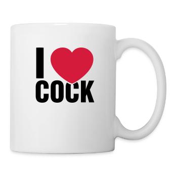 J'aime Cock - Mug blanc - blanc - Droite