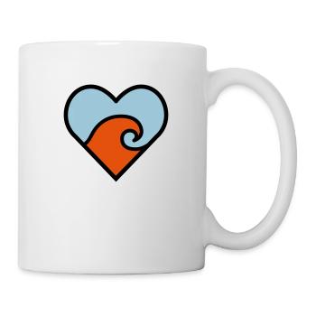 Amour de vague - Mug blanc - blanc - Droite