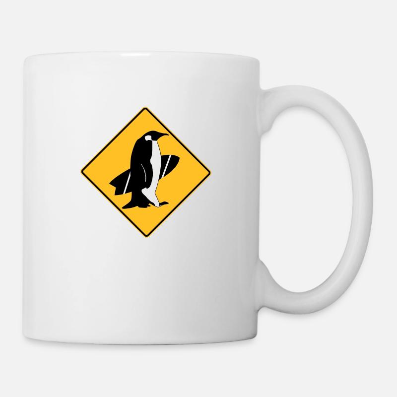surfing_penguins - Mug blanc - blanc