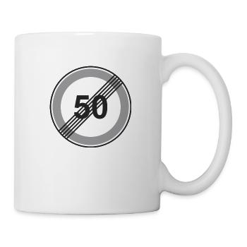 Road Sign 50 restriction - Mug - white - Right