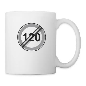 Road Sign 120 restriction - Mug - white - Right
