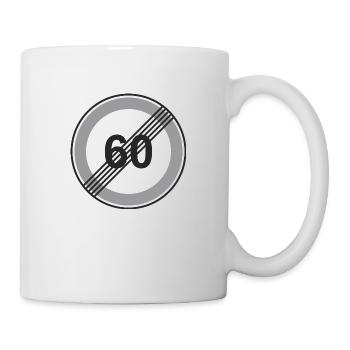 Road Sign 60 restriction - Mug - white - Right