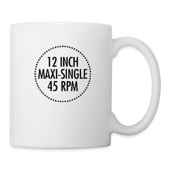 12 INCH MAXI-SINGLE 45 RPM VINYL (Black) - Mug - white - Right