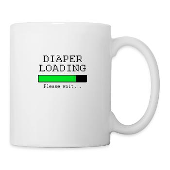diaper loading - Mug blanc - blanc - Droite