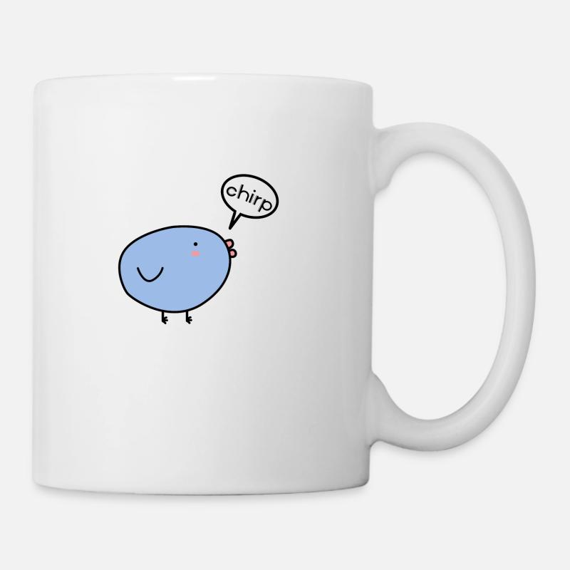 bande dessinée d'oiseaux Chirp - Mug blanc - blanc