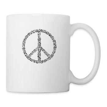 Peace - Krieg und Frieden - Tasse - Weiß - Rechts