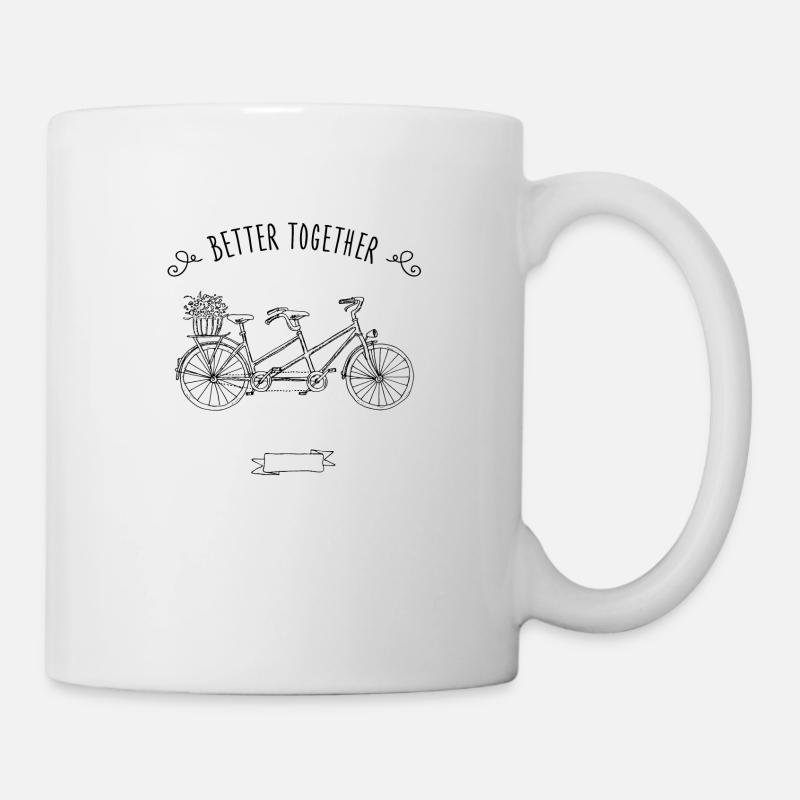 Better Together / Tandem / personalisiert - Tasse - Weiß