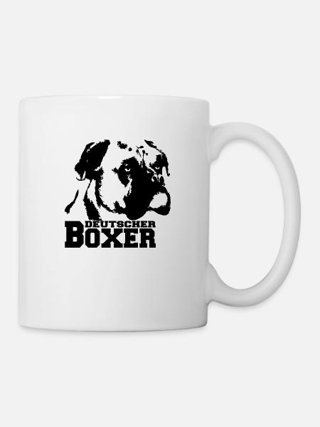 Deutscher Boxer - Tasse - Weiß