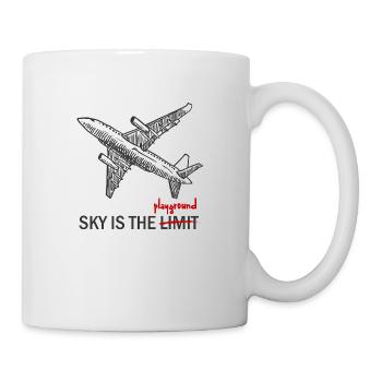 Pilote : Le ciel est la limite ou le terrain de jeu - Mug blanc - blanc - Droite
