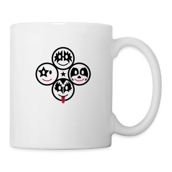 Smiley Kiss Icons (quadratisch) 3c - Mug - white - Right