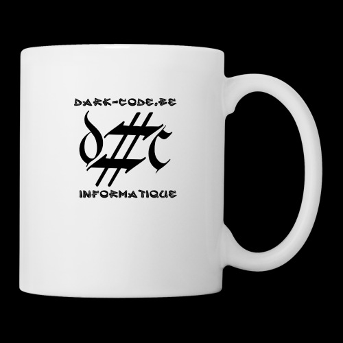 Dark-Code Black Gothic Logo - Mug blanc