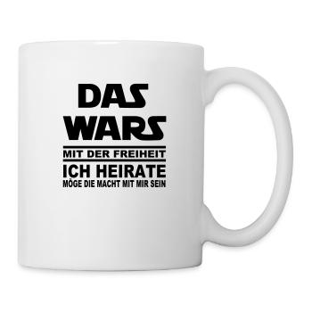 DAS WARS x HEIRATE - Tasse - Weiß - Rechts