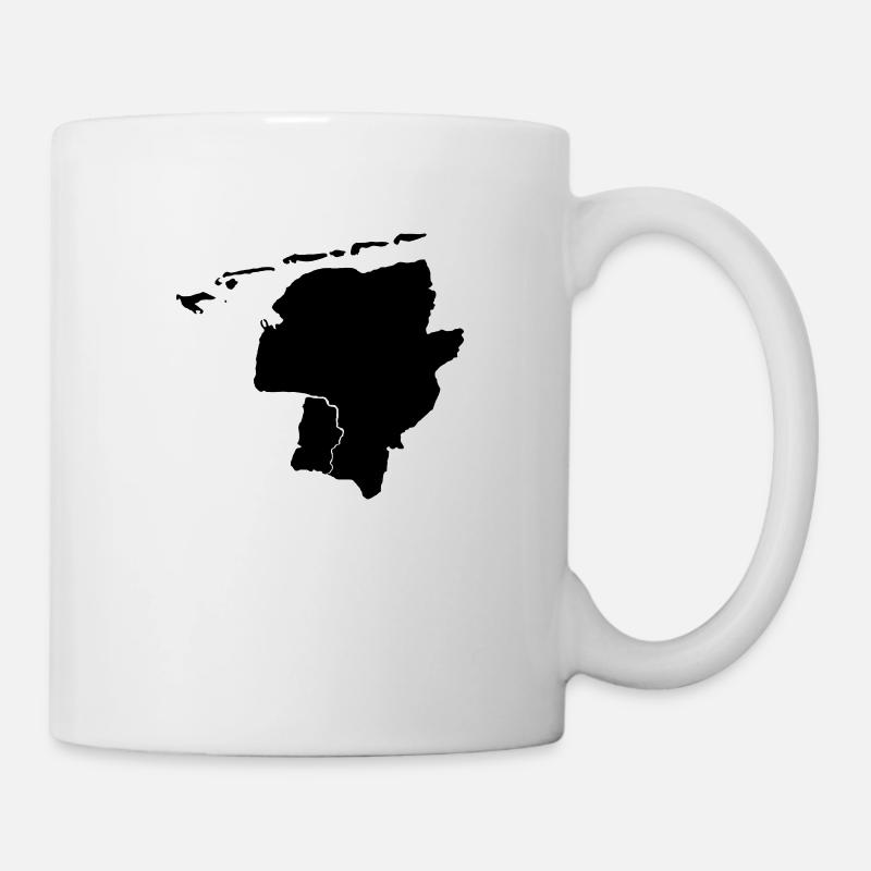 Carte de la Frise orientale noir - Mug blanc - blanc