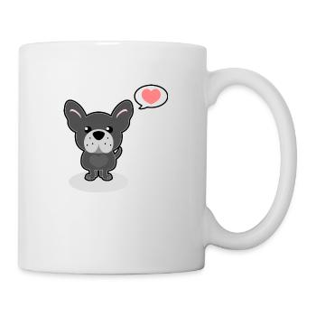bouledogue français - Mug blanc - blanc - Droite
