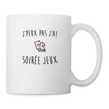 Ich kann ich abends Spiele nicht haben - Tasse - Weiß - Rechts