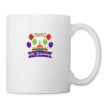 80 Geburtstag - Tasse - Weiß - Rechts