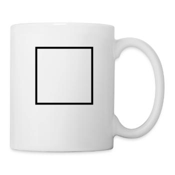 Quadrat nicht gefüllt - Tasse - Weiß - Rechts