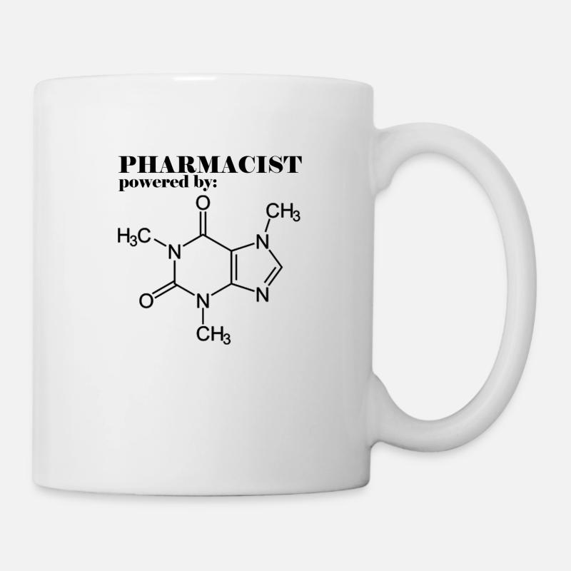 Pharmacie / Pharmacien: pharmacien alimenté par - Mug blanc - blanc