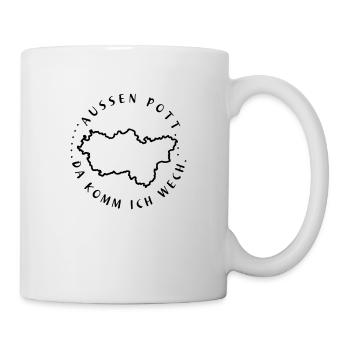 Aussen Pott 1C - Tasse - Weiß - Rechts