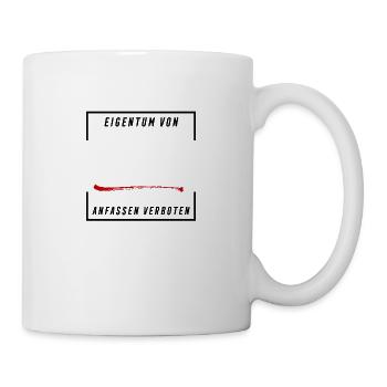 Eigentum von DEIN NAME - Tasse - Weiß - Rechts