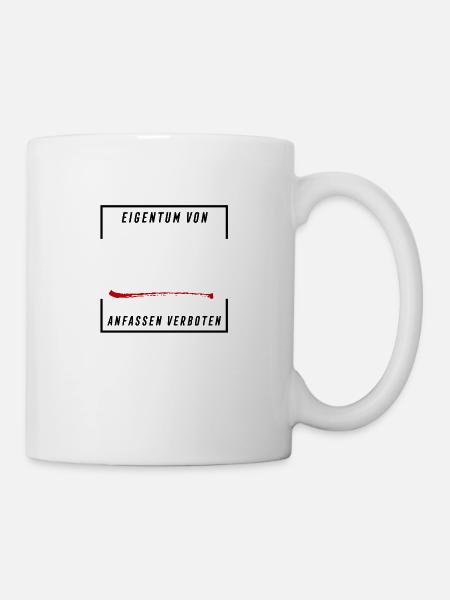 Eigentum von DEIN NAME - Tasse - Weiß