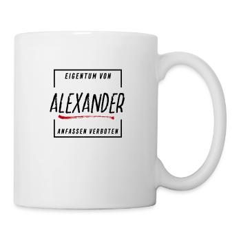 Eigentum von Alexander - Tasse - Weiß - Rechts