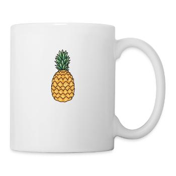 Ananas - Tasse - Weiß - Rechts