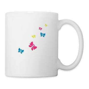 schmetterlings - Tasse - Weiß - Rechts