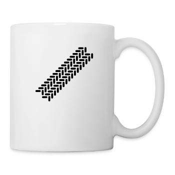 tire_track_1c - Mug blanc - blanc - Droite