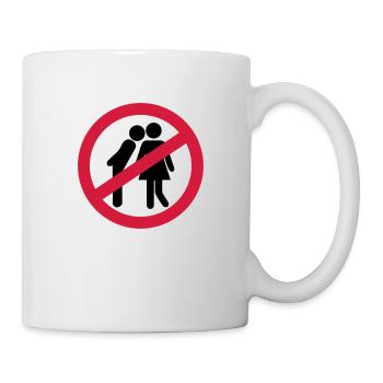 Küssen verboten - Tasse - Weiß - Rechts