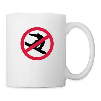 Anti Snowboard - Tasse - Weiß - Rechts