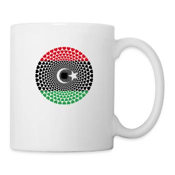 Libye Libye Love Mandala de coeur - Mug blanc - blanc - Droite