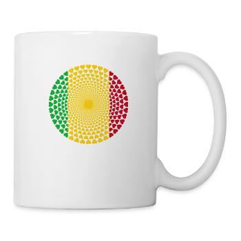 AMOUR COEUR MANDALA MALI - Mug blanc - blanc - Droite