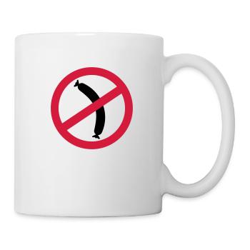 Wurst - Vegetarier - Tasse - Weiß - Rechts