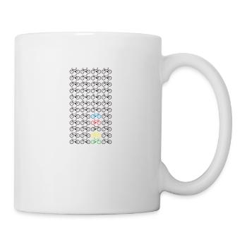 UCI Farben Rennrad Mountainbike Geschenk Radfahrer - Tasse - Weiß - Rechts