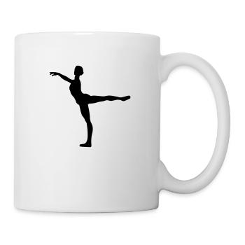 Vektor Balletttänzer Silhouette - Tasse - Weiß - Rechts