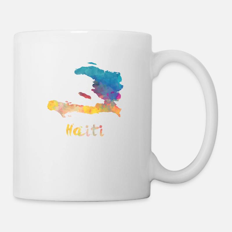 Pays Aquarelle Haïti - Mug blanc - blanc