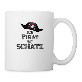 Ich Pirat Du Schatz - - Tasse - Weiß - Rechts