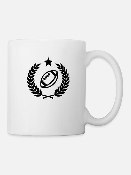 Couronne de laurier (American Football) 01 - Mug blanc - blanc