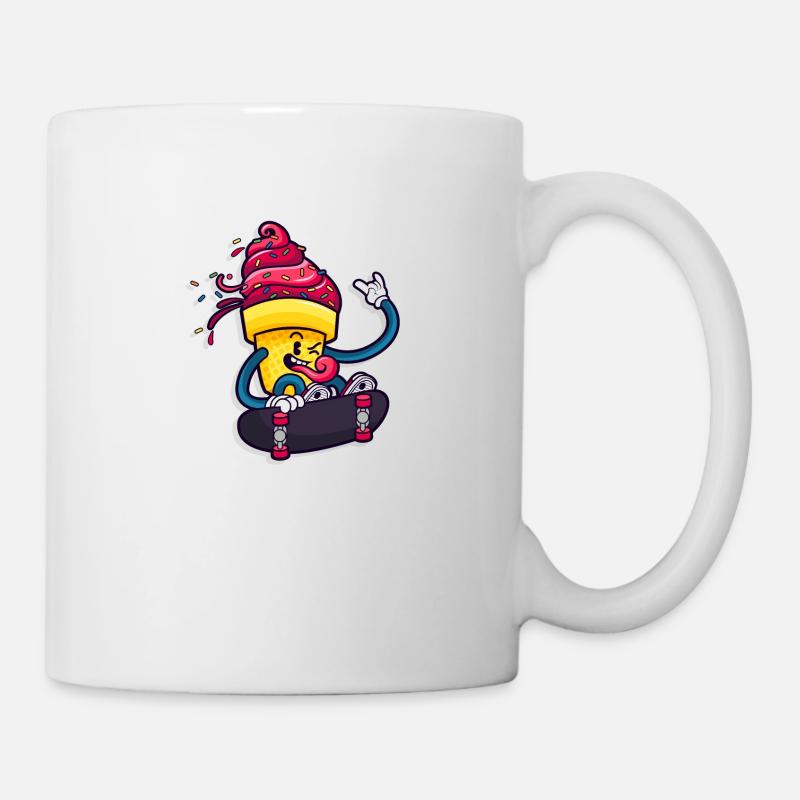 glace skate - Mug blanc - blanc