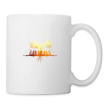 sunshinetown / Natur Sonne Stadt Baum - Tasse - Weiß - Rechts