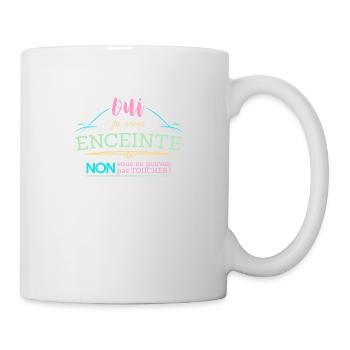 Oui je suis enceinte - Mug blanc - blanc - Droite