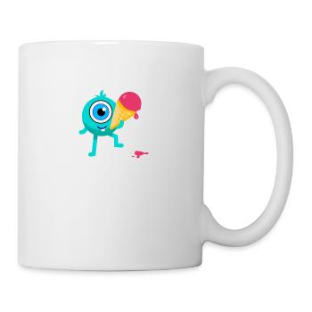 Schulstart Monster Erdbeer - Tasse - Weiß - Rechts