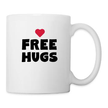 Free Hugs - Tasse - Weiß - Rechts