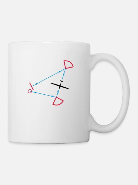 segelflug wettbewerb aufgabe Geschenk - Tasse - Weiß