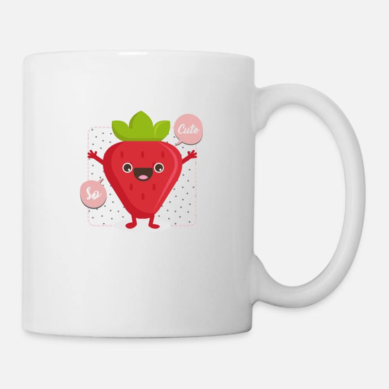 fraise so cute - Mug blanc - blanc