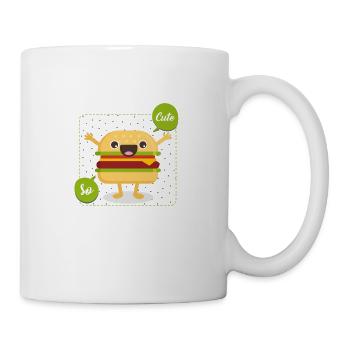 cute hamburger - Mug - white - Right