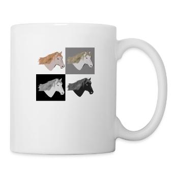 Pferd - Tasse - Weiß - Rechts