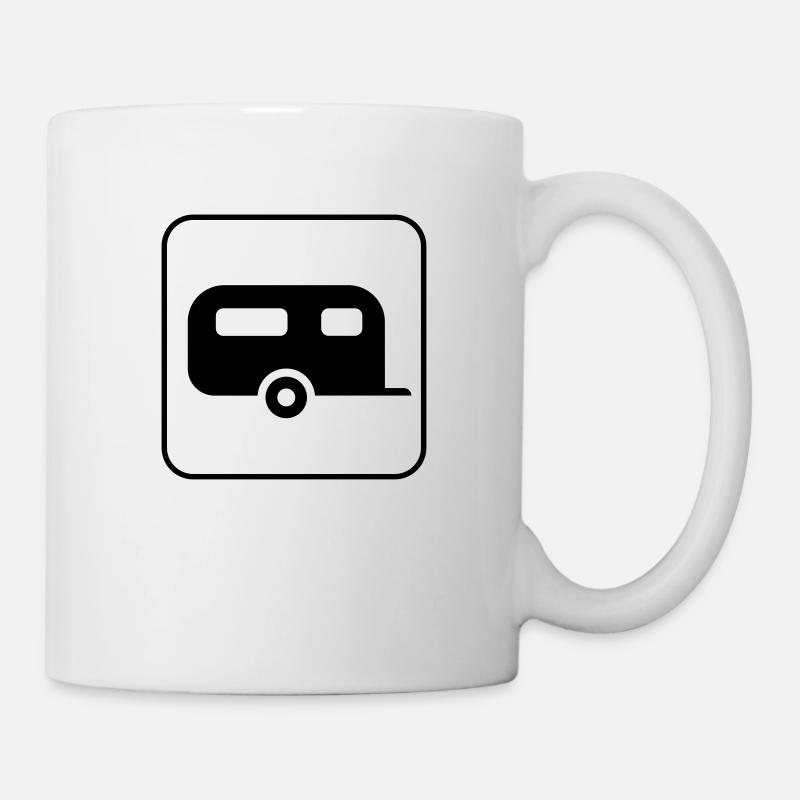 Wohnwagen - Tasse - Weiß