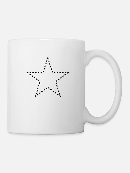dashed_star_1c - Mug blanc - blanc